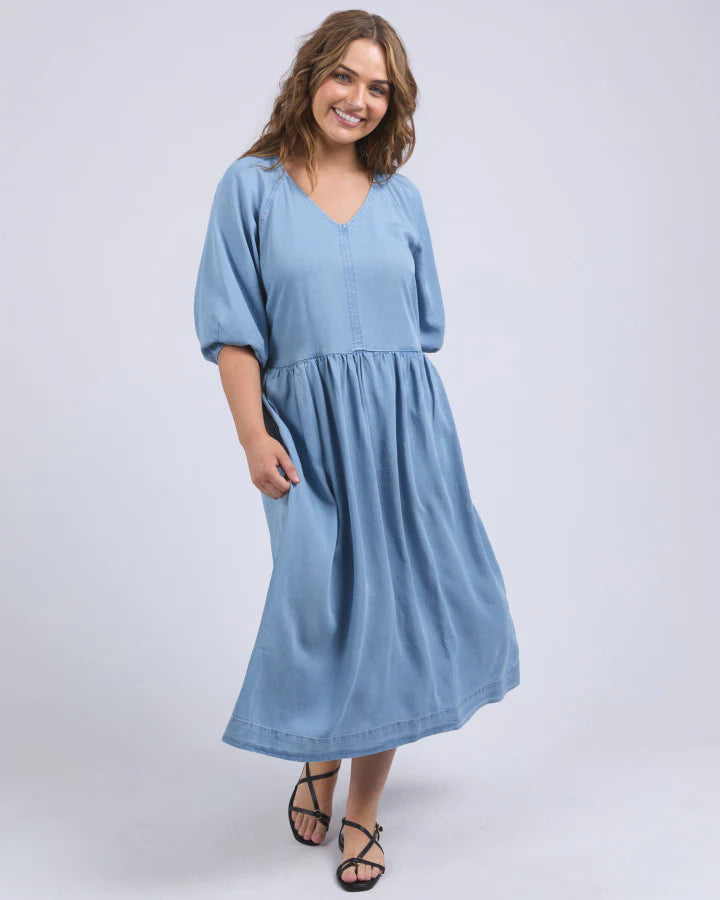 Sawyer Chambray Dress Blue