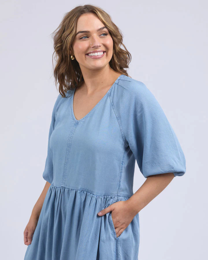 Sawyer Chambray Dress Blue