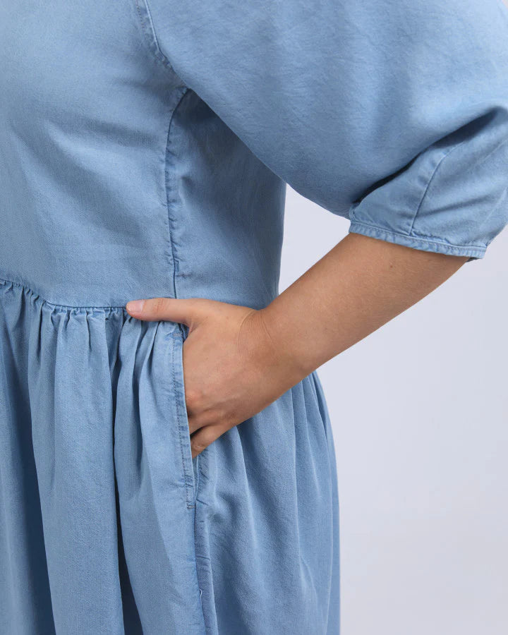 Sawyer Chambray Dress Blue