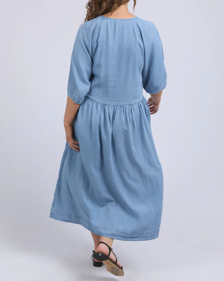 Sawyer Chambray Dress Blue
