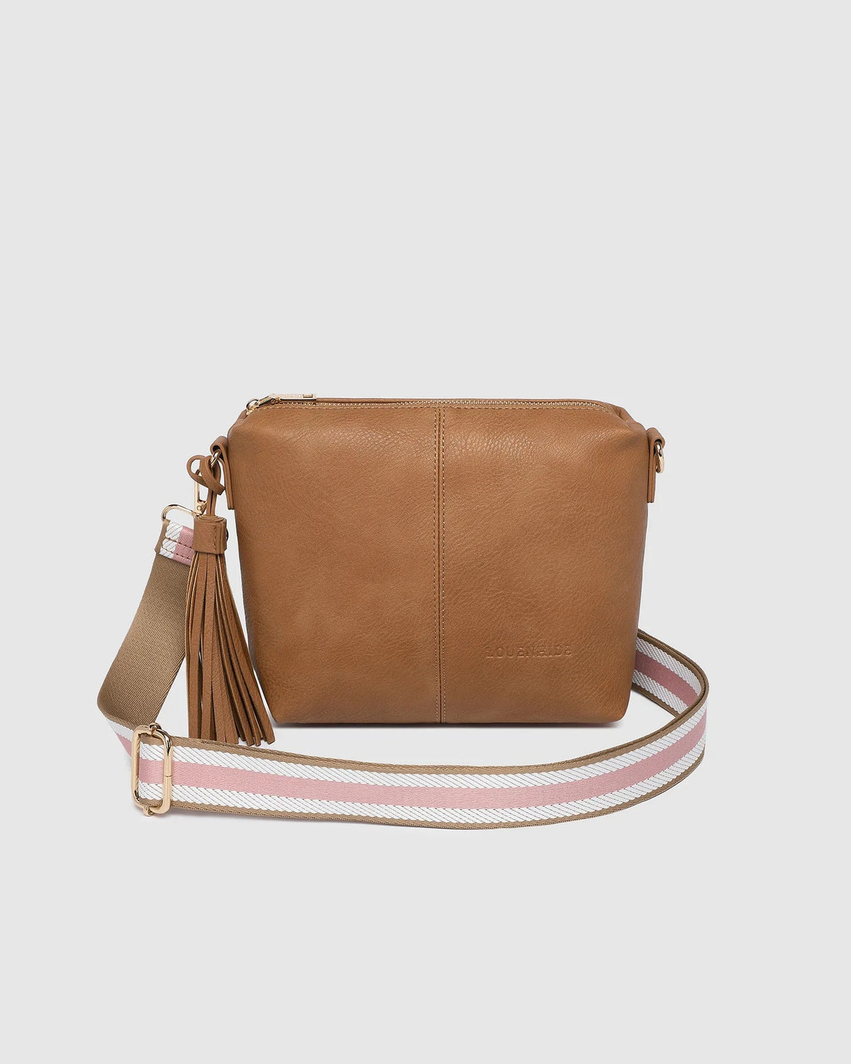 Kasey Stripe Crossbody Bag Camel