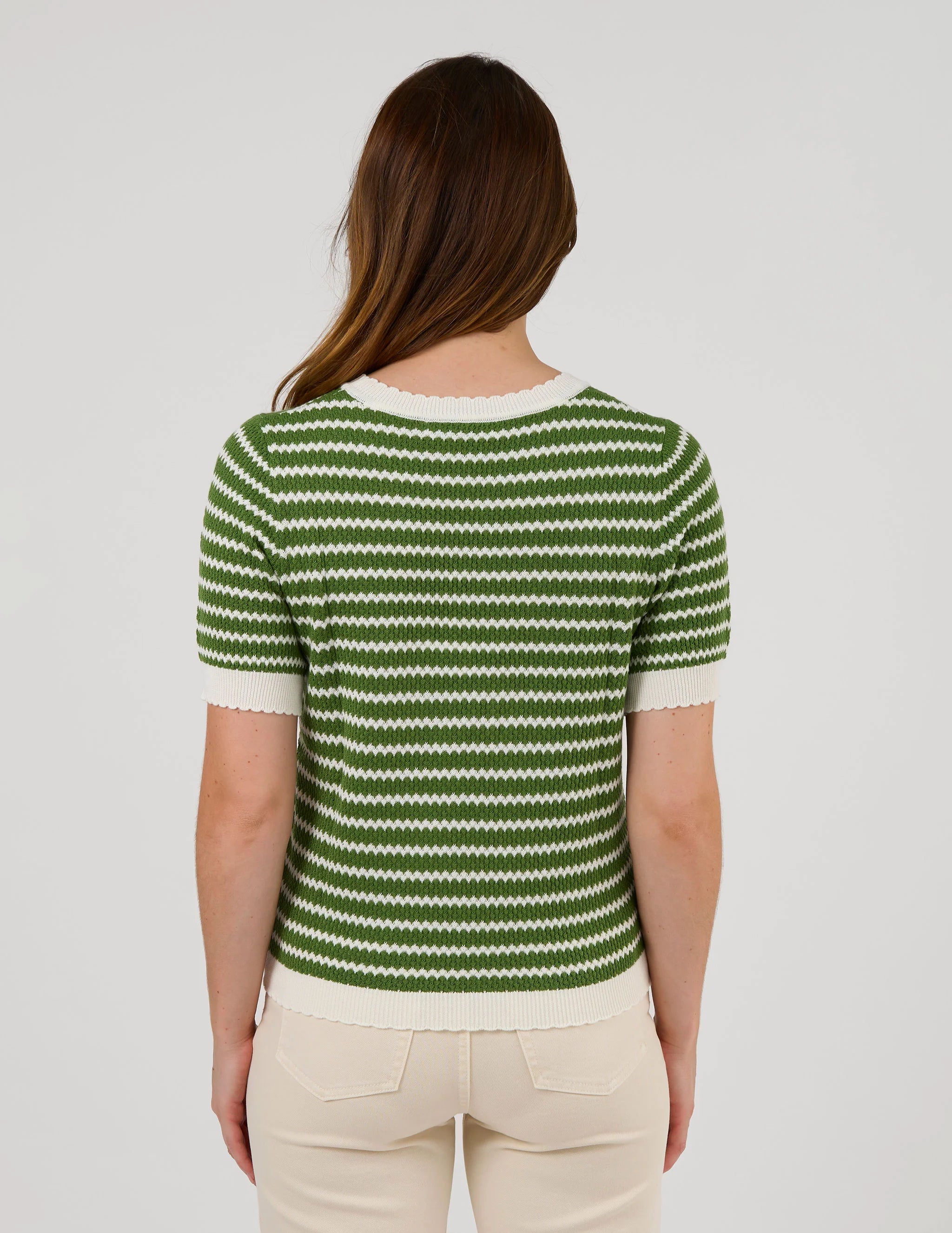 Charly Top Emerald Stripe