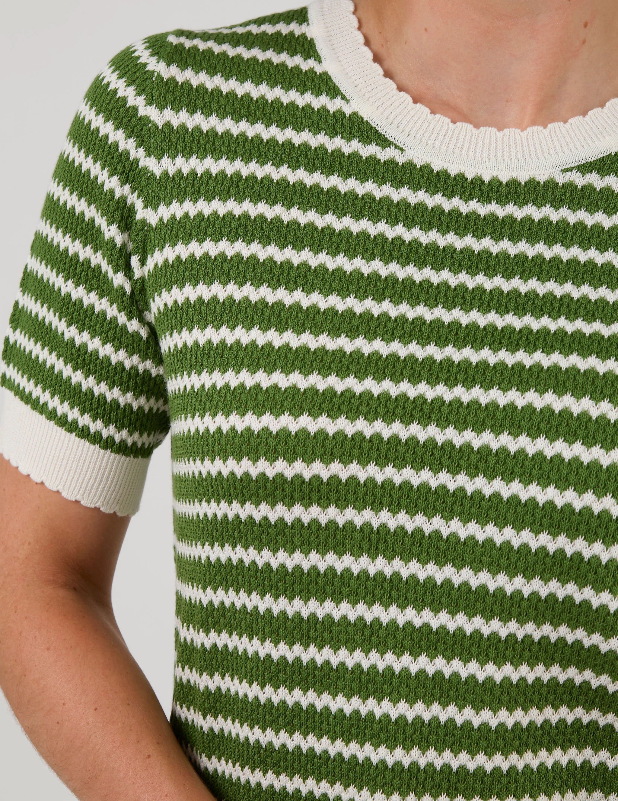 Charly Top Emerald Stripe