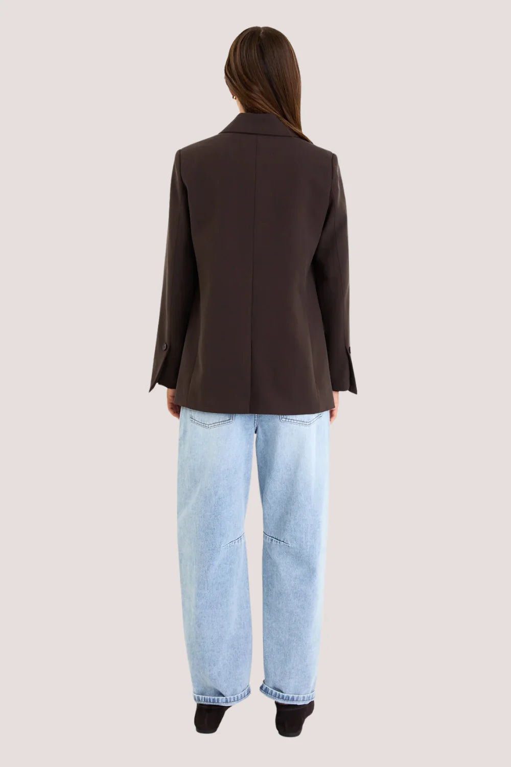 Diploma Dark Chocolate Two Button Vent Sleeve Blazer