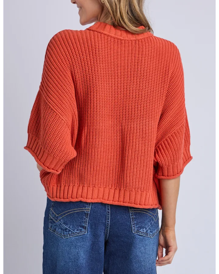 Luela Short Sleeve Knit Orange
