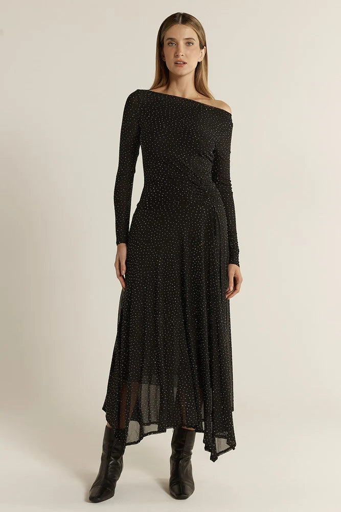Sora Studded Black Dress