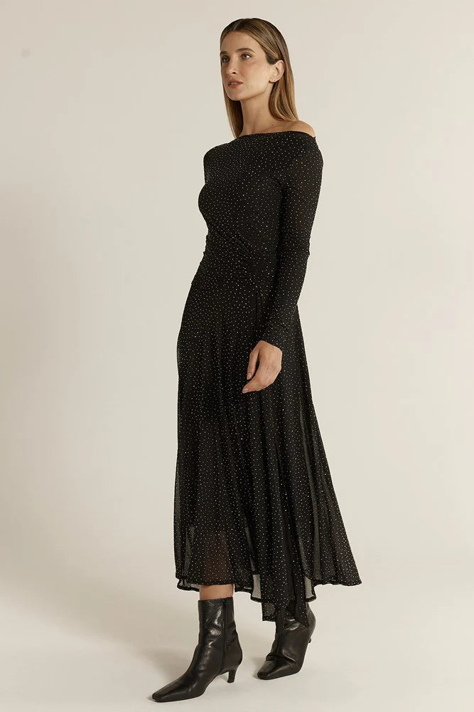 Sora Studded Black Dress