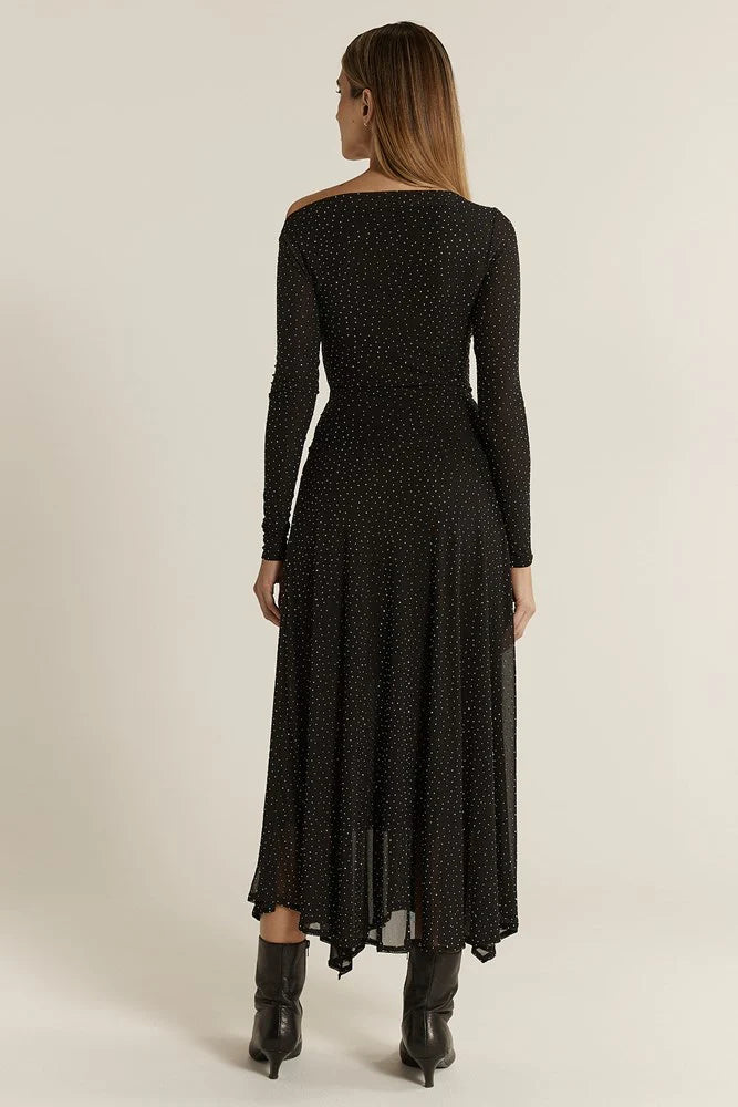 Sora Studded Black Dress