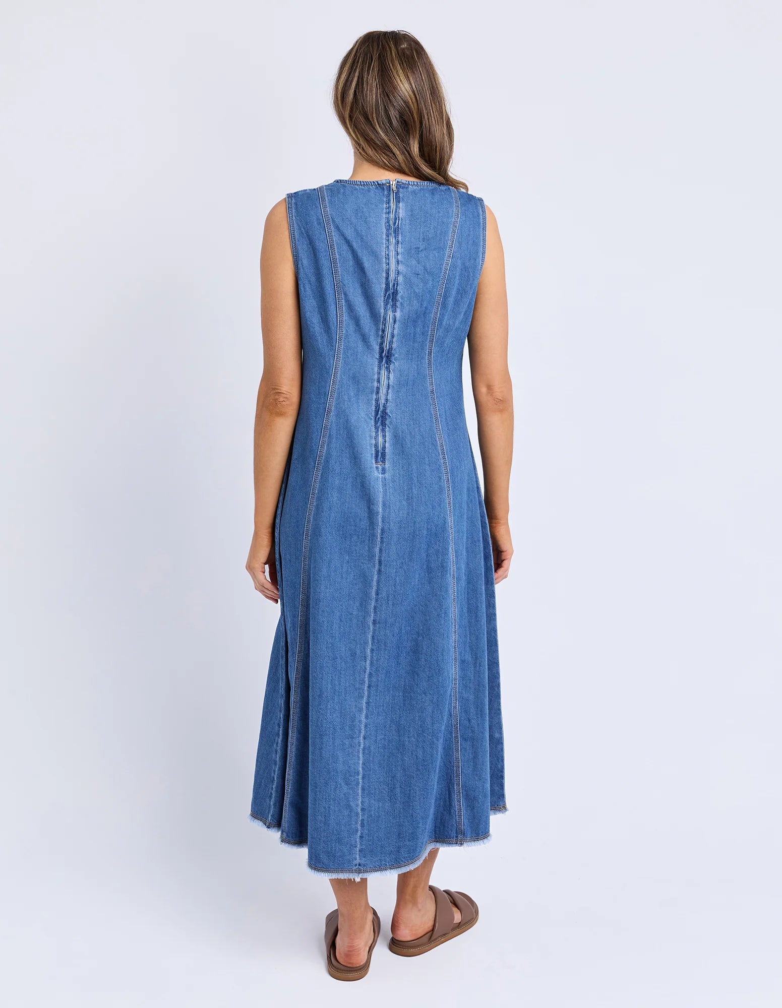Solene Denim Dress Mid Blue