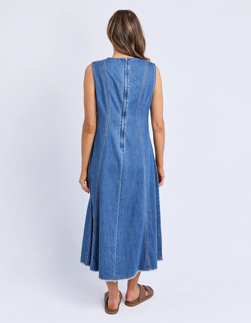 Solene Denim Dress Mid Blue