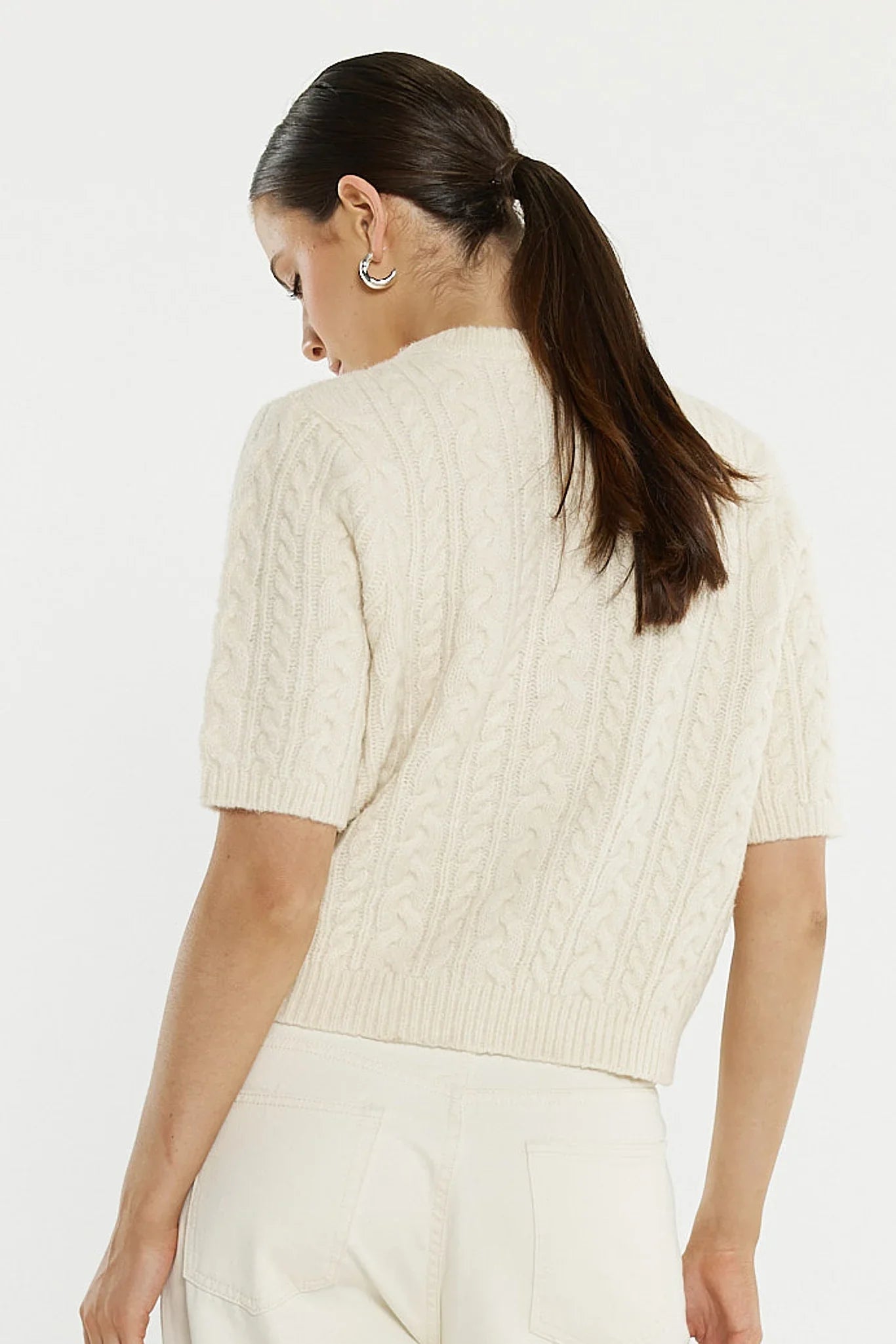 Gia Cable Cardi Cream