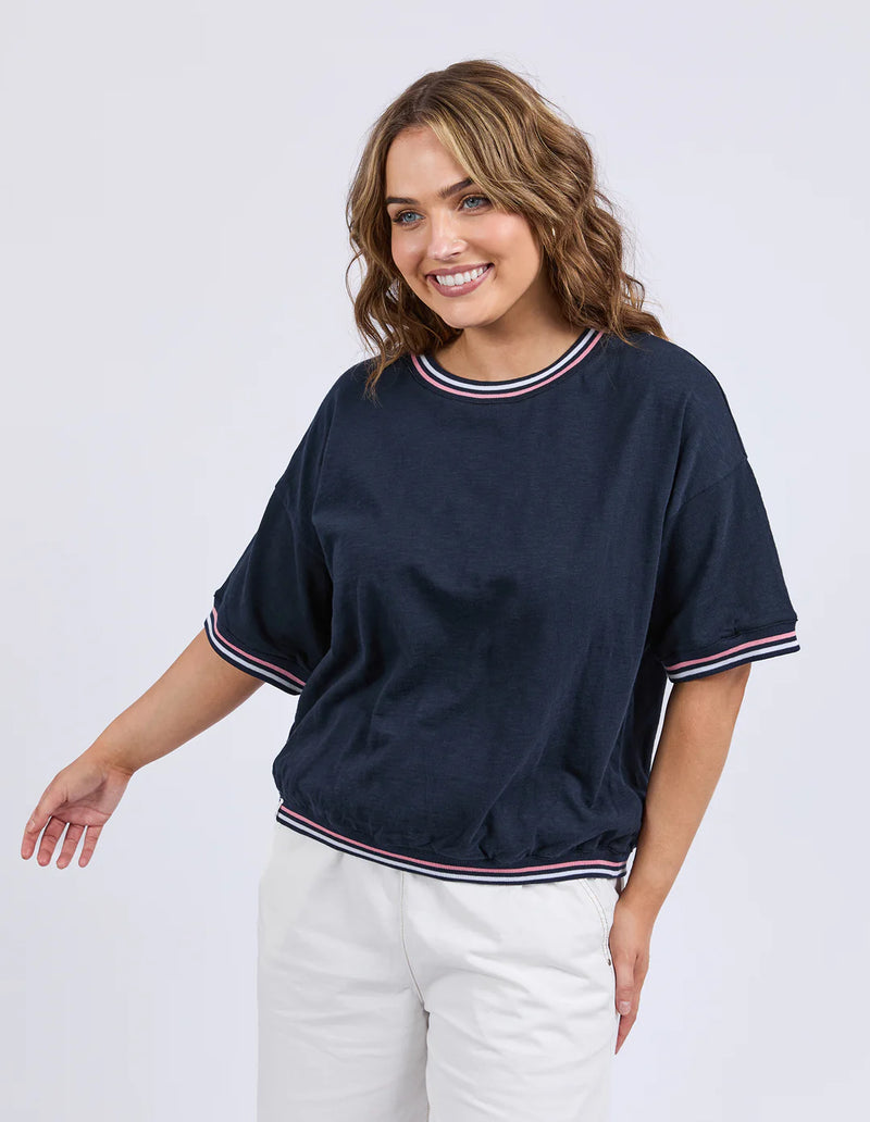 Faye Short Sleeve Sweat Dark Sapphire
