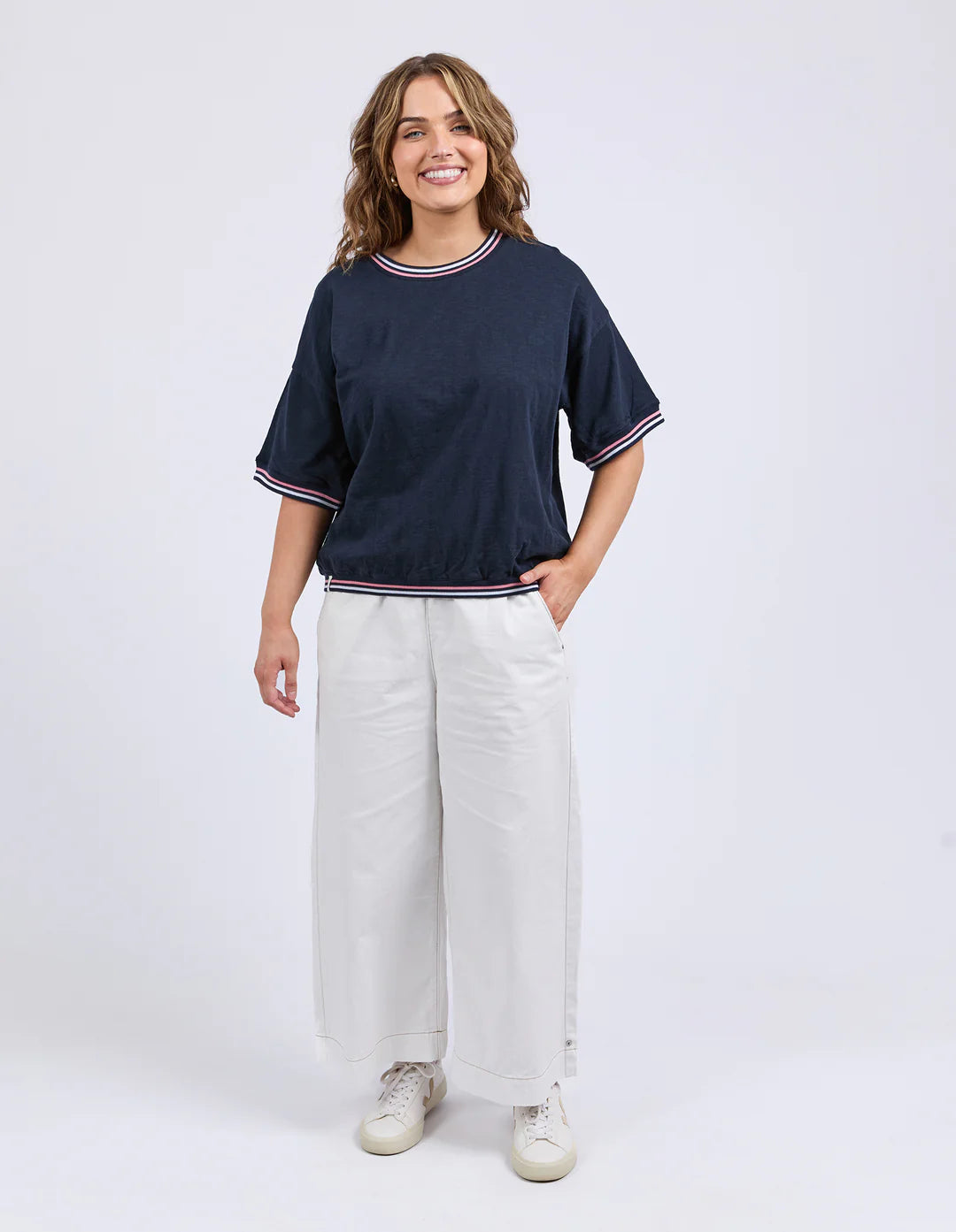 Faye Short Sleeve Sweat Dark Sapphire