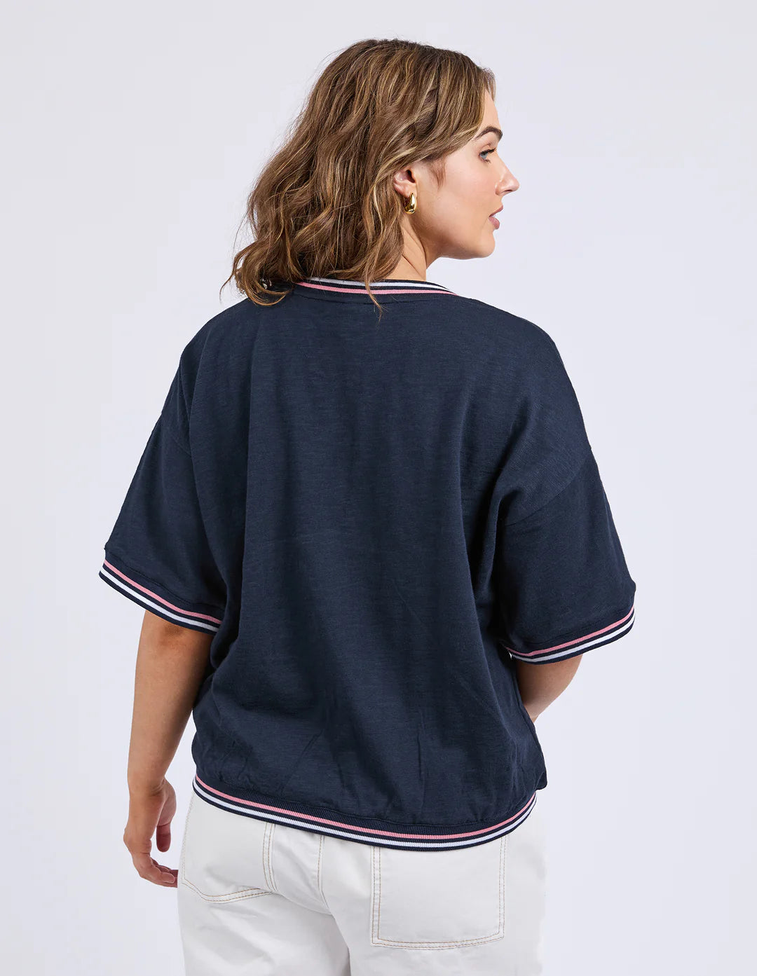 Faye Short Sleeve Sweat Dark Sapphire