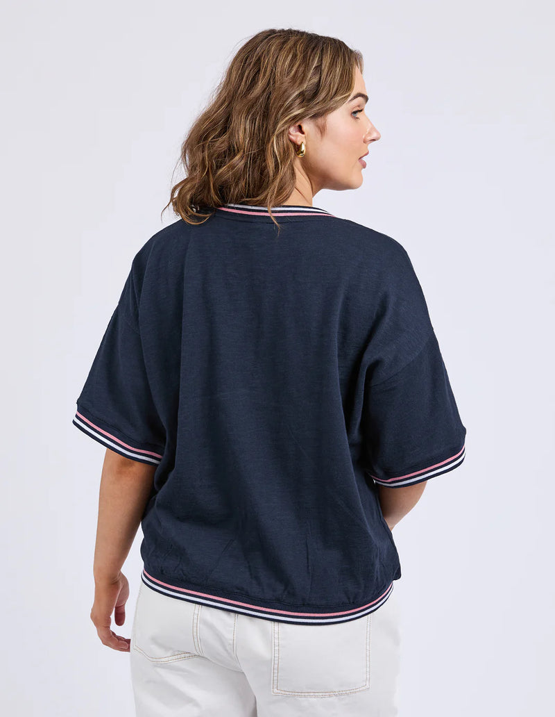 Faye Short Sleeve Sweat Dark Sapphire