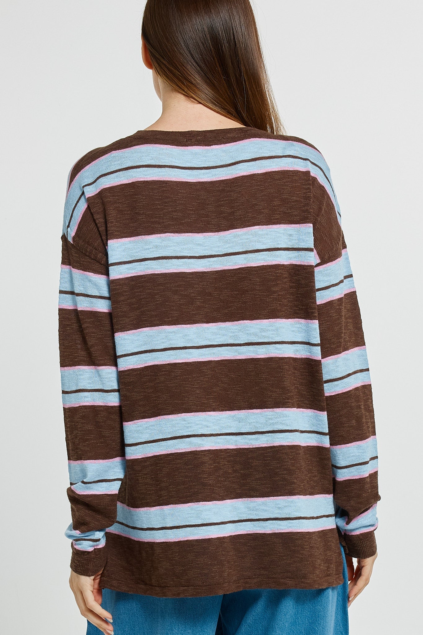 Natasha Knit Top Chocolate Stripe