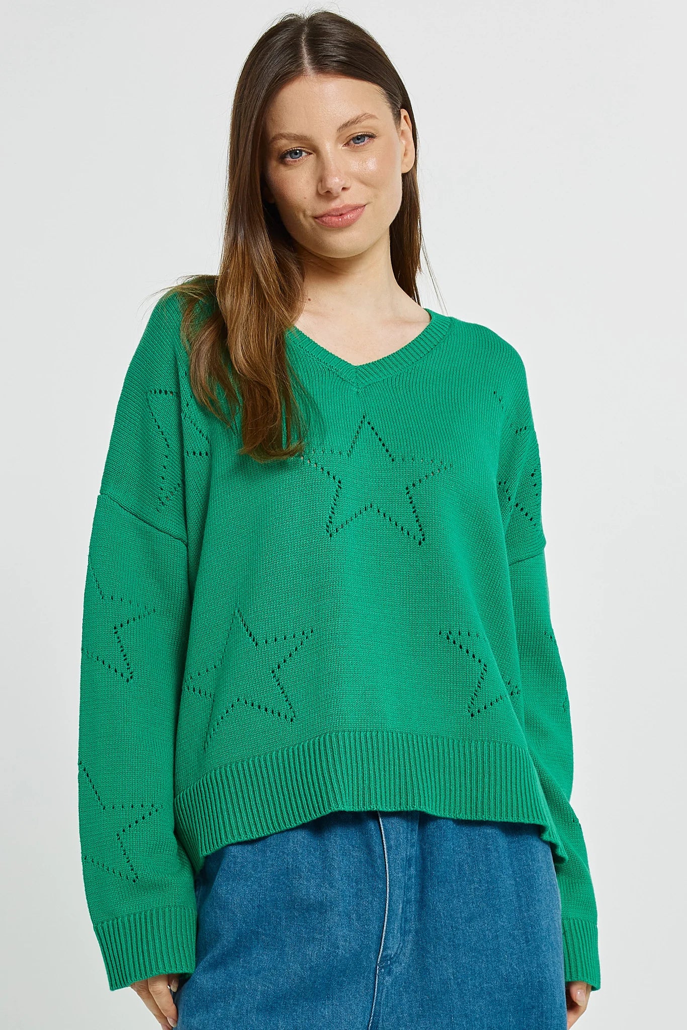 Selene Star Sweater Green