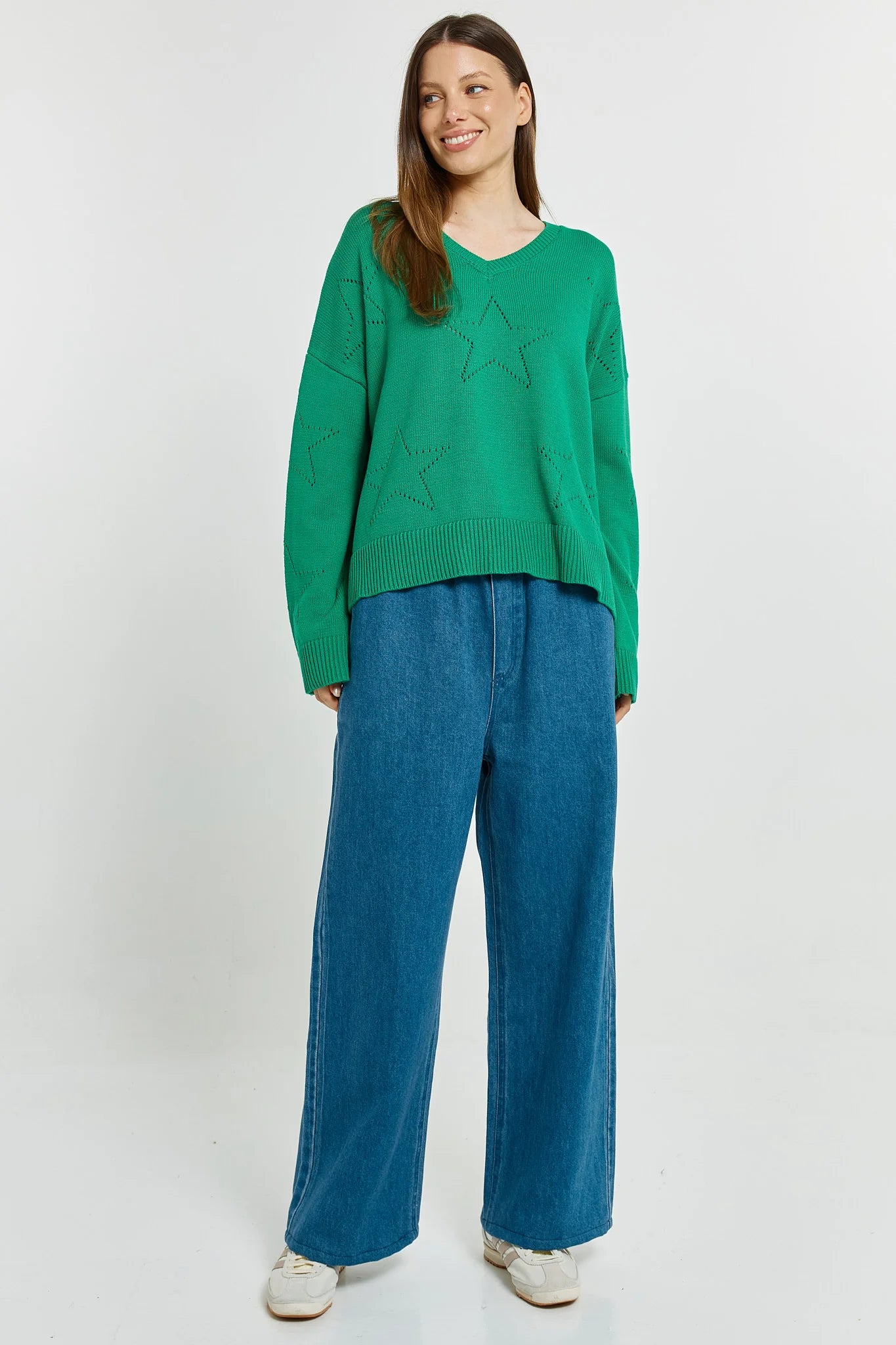 Selene Star Sweater Green