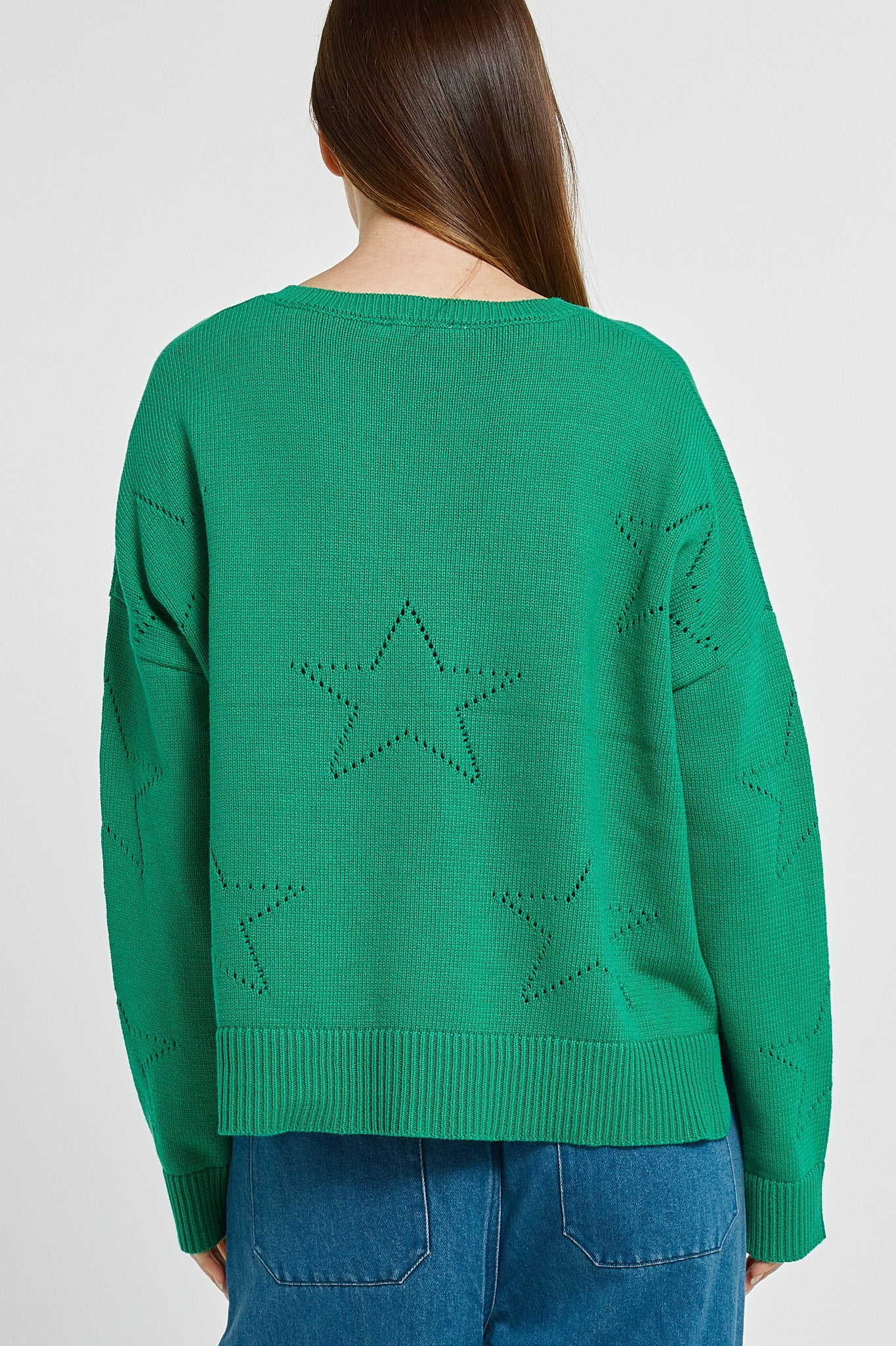 Selene Star Sweater Green