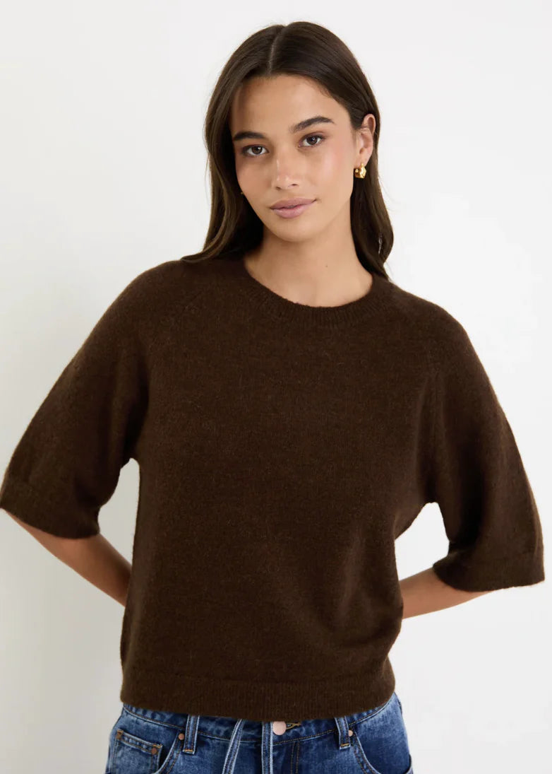 Assemble Chocolate Alpaca Blend
Raglan Knit Tee