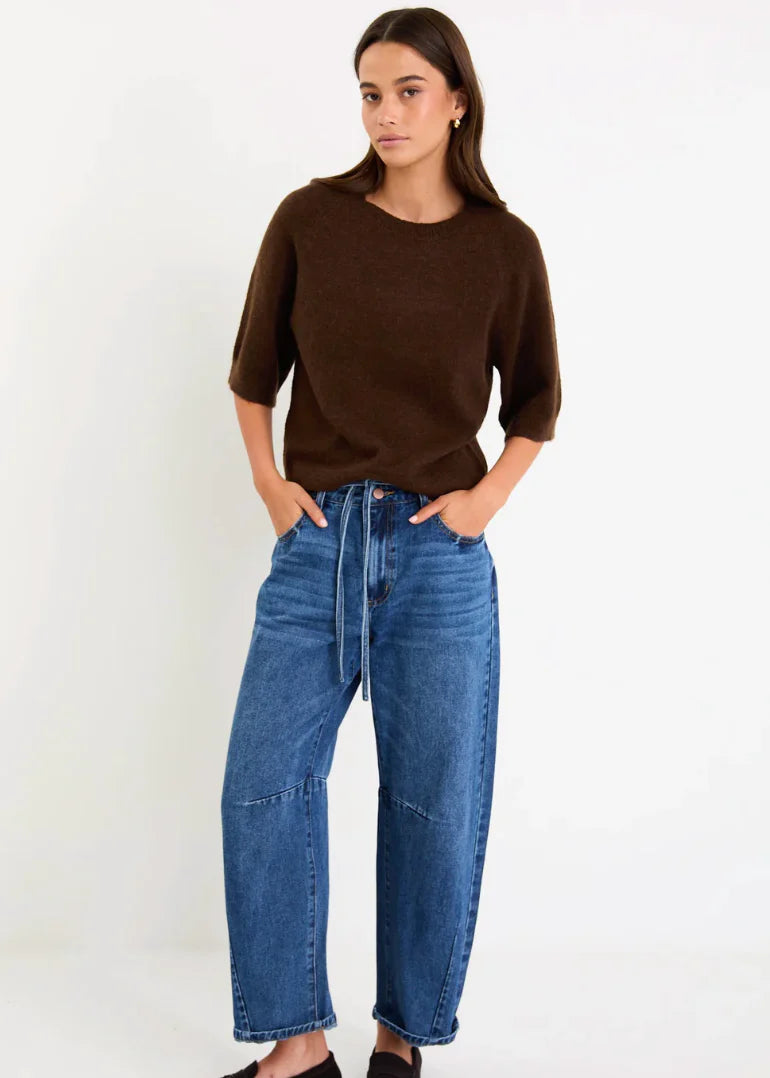 Assemble Chocolate Alpaca Blend
Raglan Knit Tee