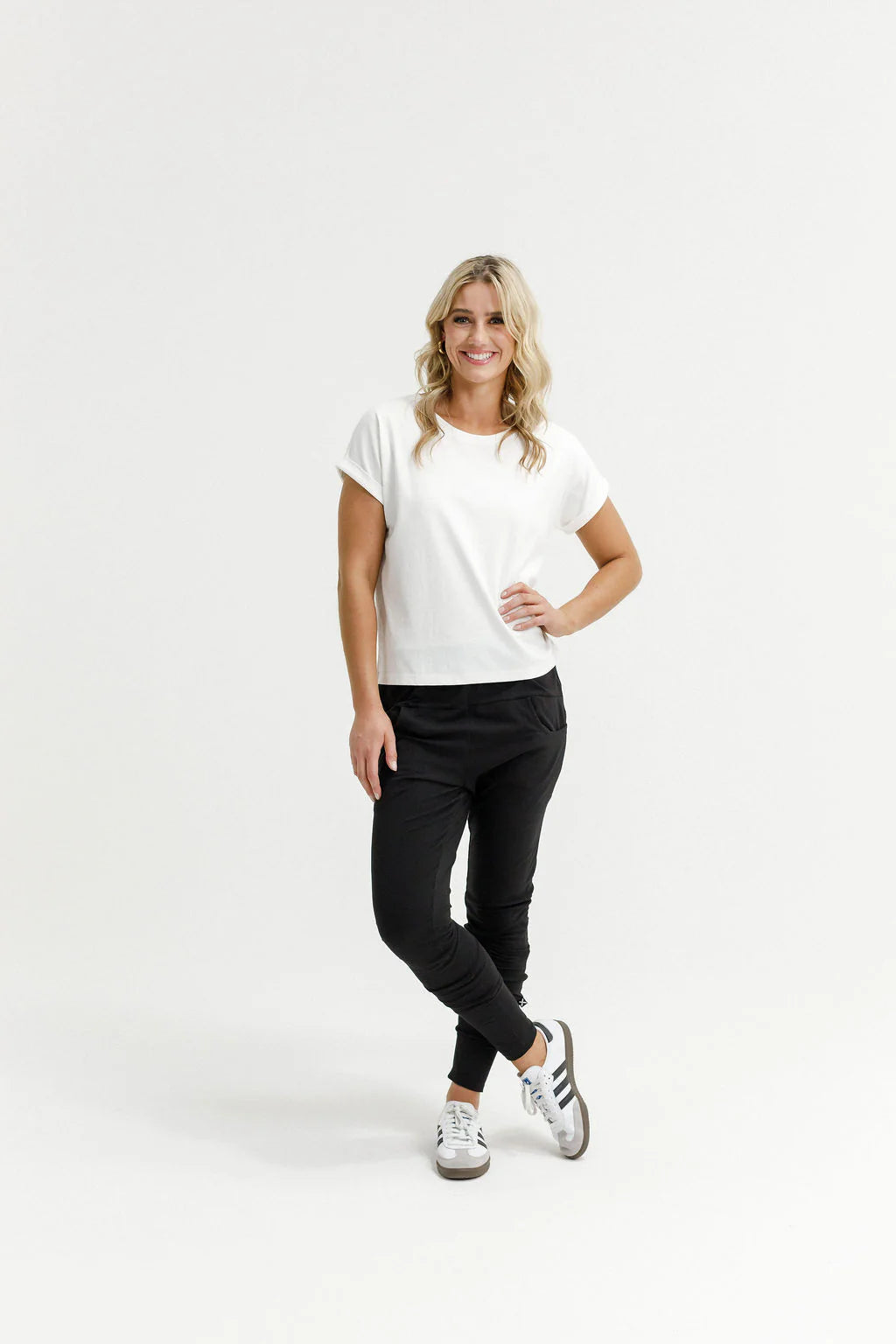 Apartment Pants Black with White X Print