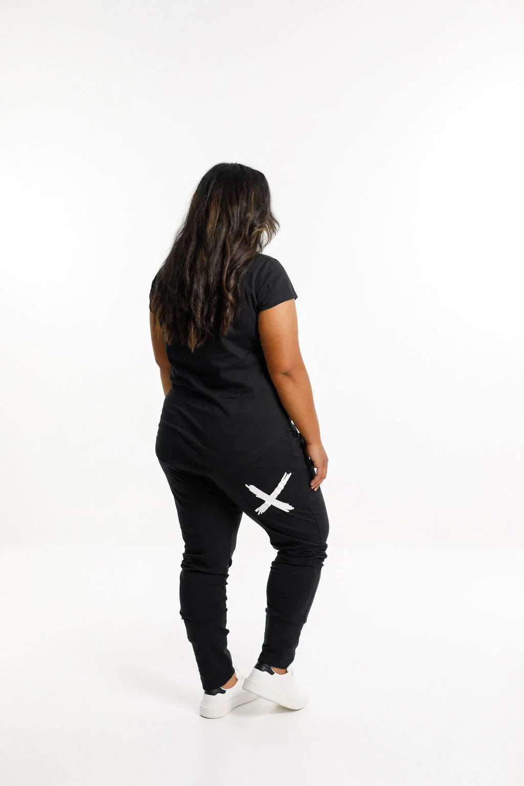 Apartment Pants Black with White X Print