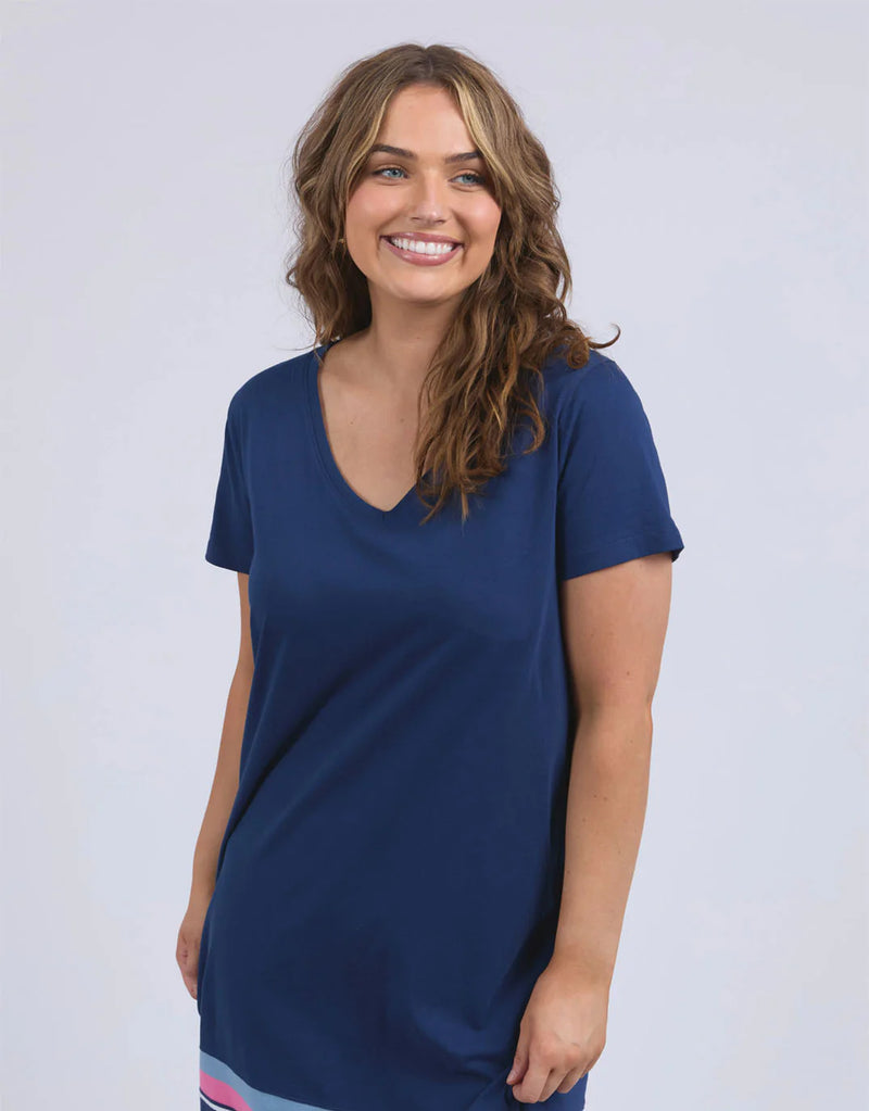 Sylvia Tee Dress Blue Depths