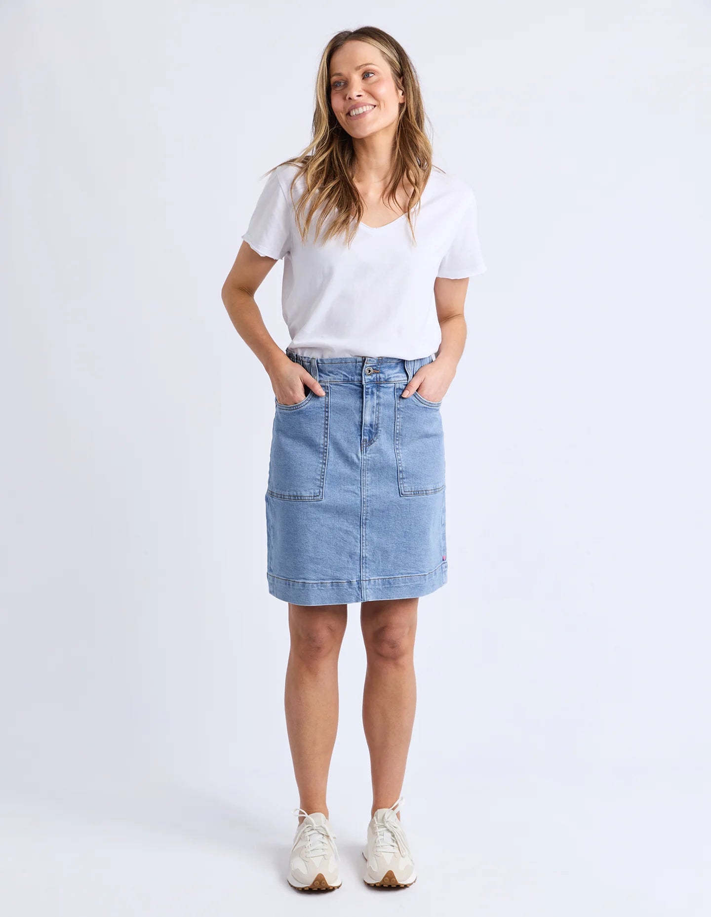 Atlas Denim Skirt Blue