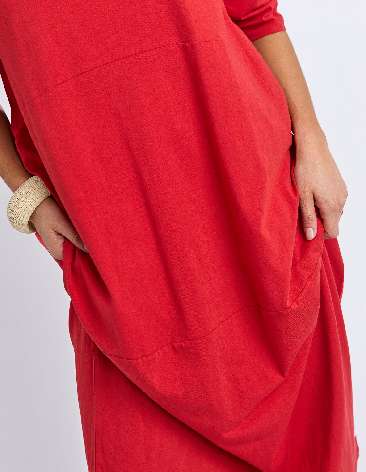 Diana Dress 3/4 Sleeve Cranberry