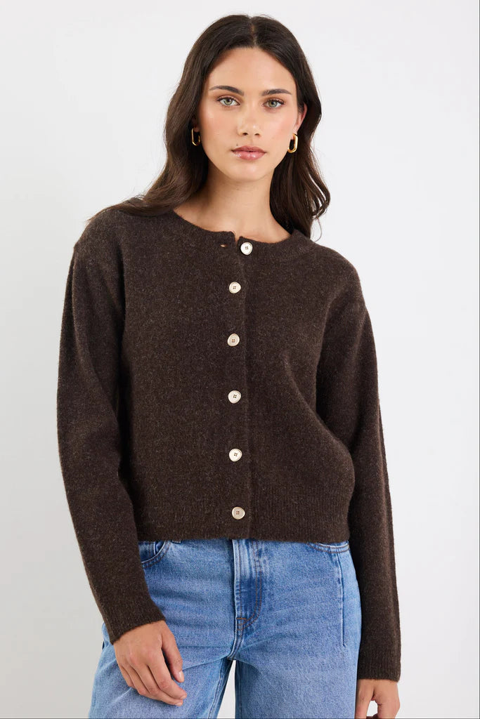 Imprint Chocolate Soft Knit Crewneck
Cardigan
