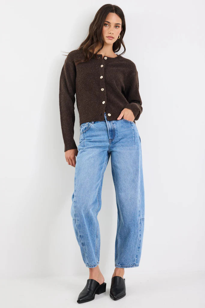 Imprint Chocolate Soft Knit Crewneck
Cardigan