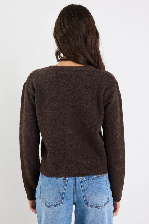 Imprint Chocolate Soft Knit Crewneck
Cardigan