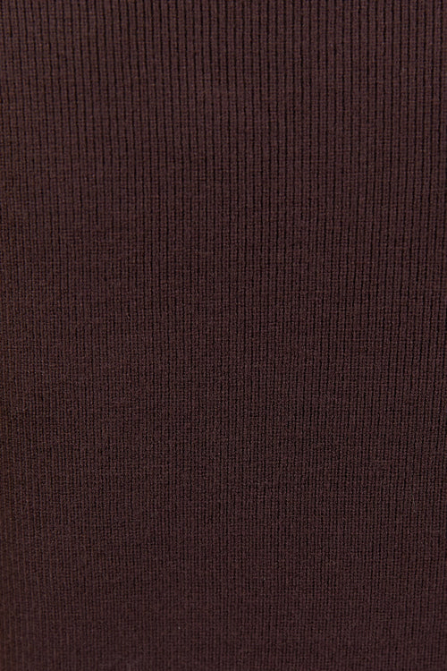 Contour Chocolate Funnel Neck Short Sleeve