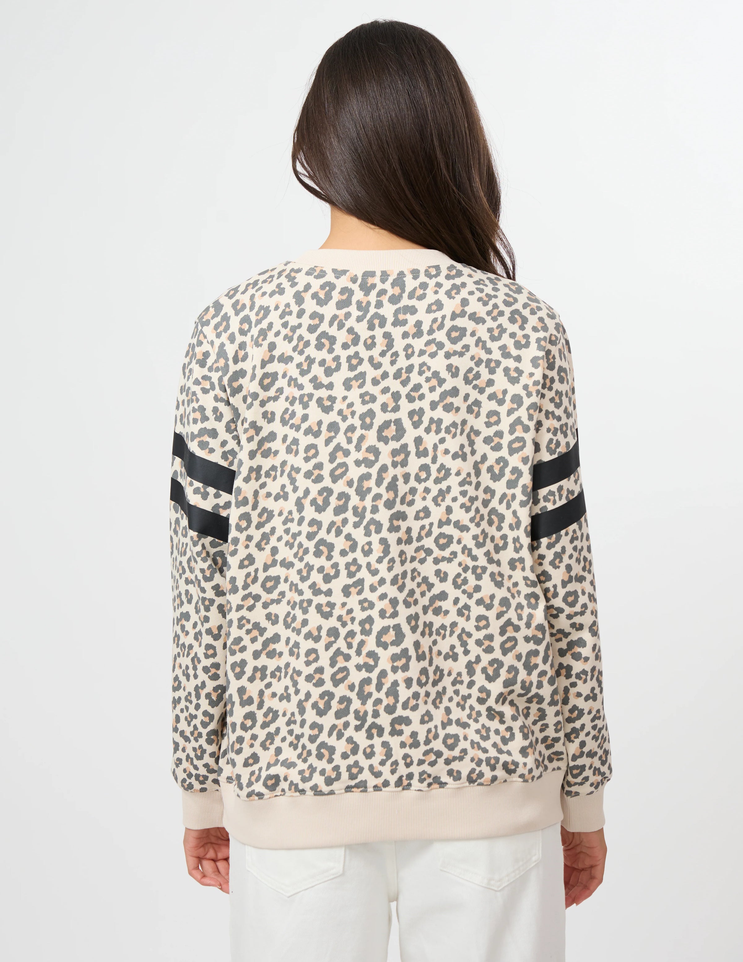 Essential Sweatshirt Natural Leopard