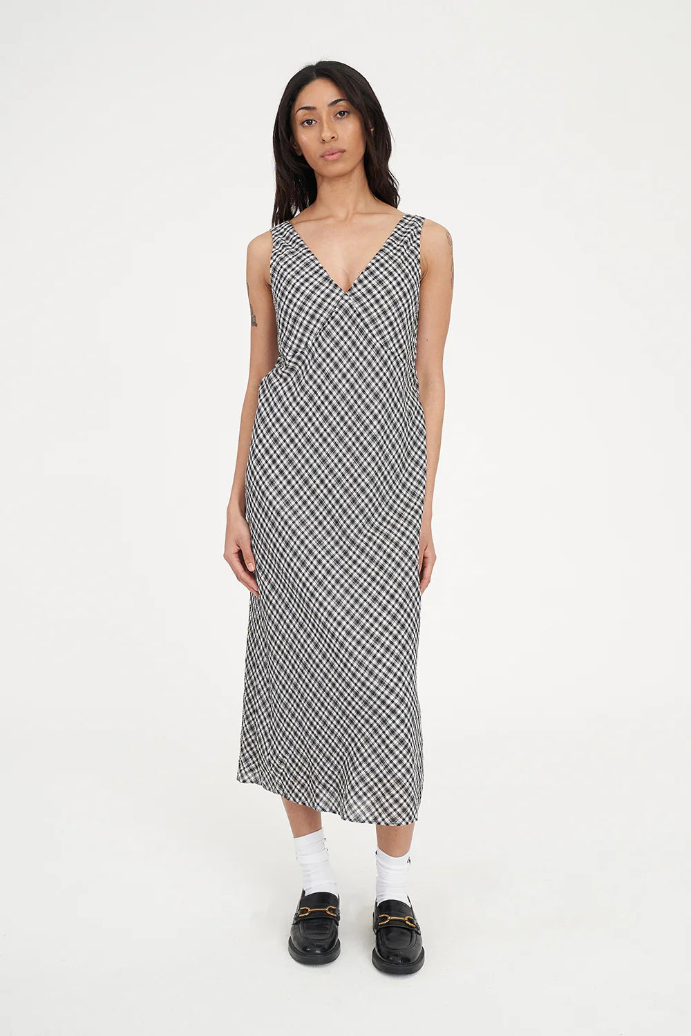 Rooney Midi Dress Black/Chalk