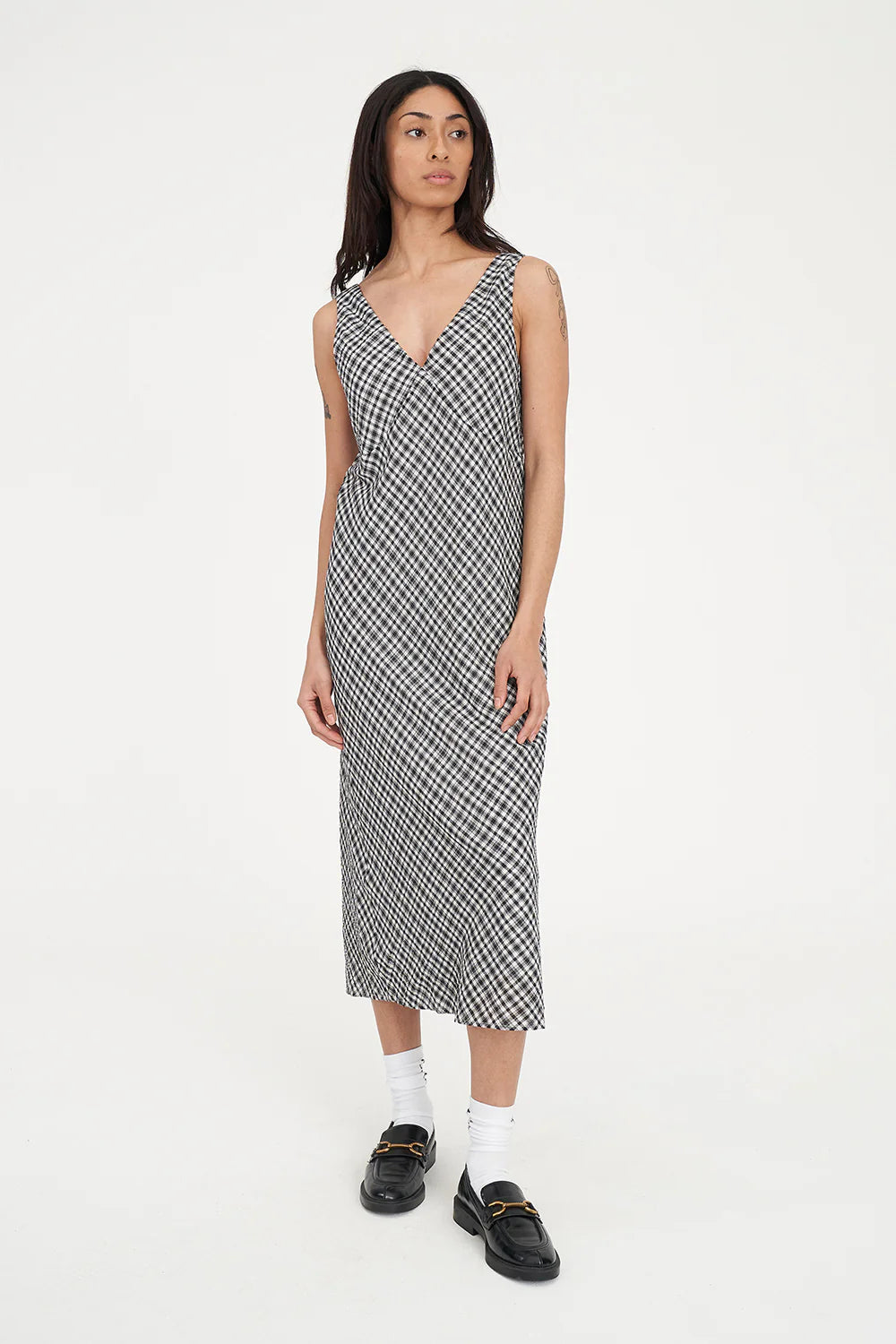 Rooney Midi Dress Black/Chalk