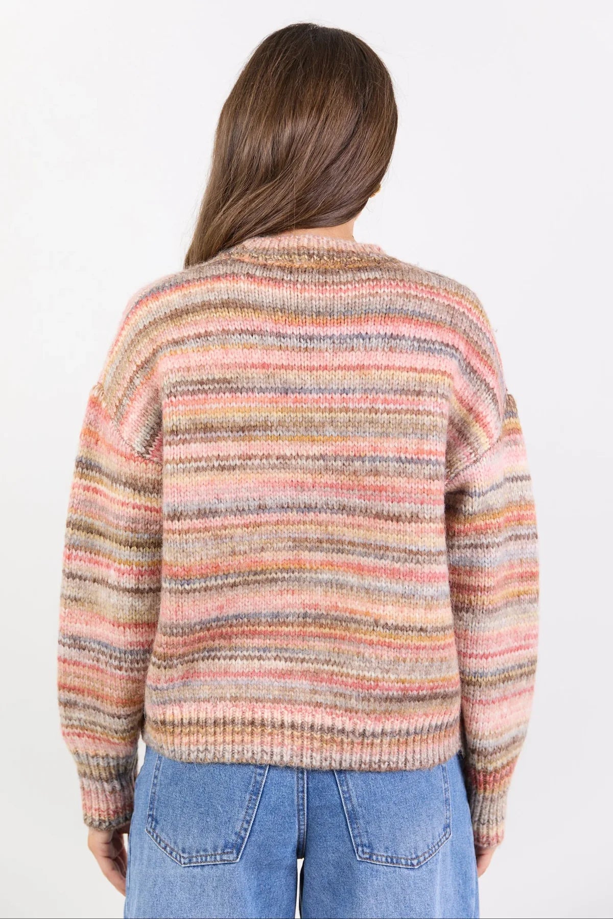 Arbitrary Rose Multi Space Dye Crewneck Jumper