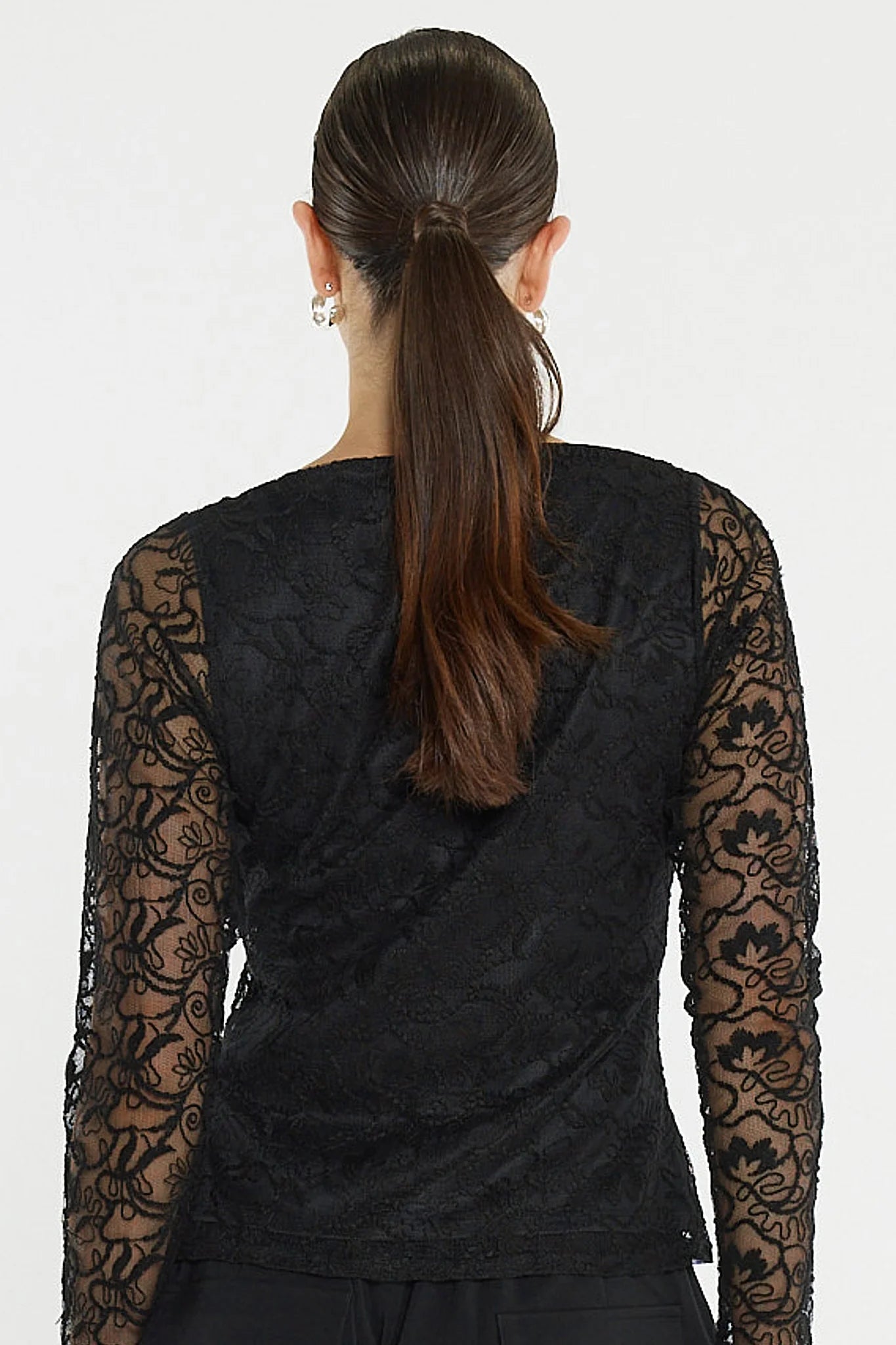 Effie Mesh Top Black