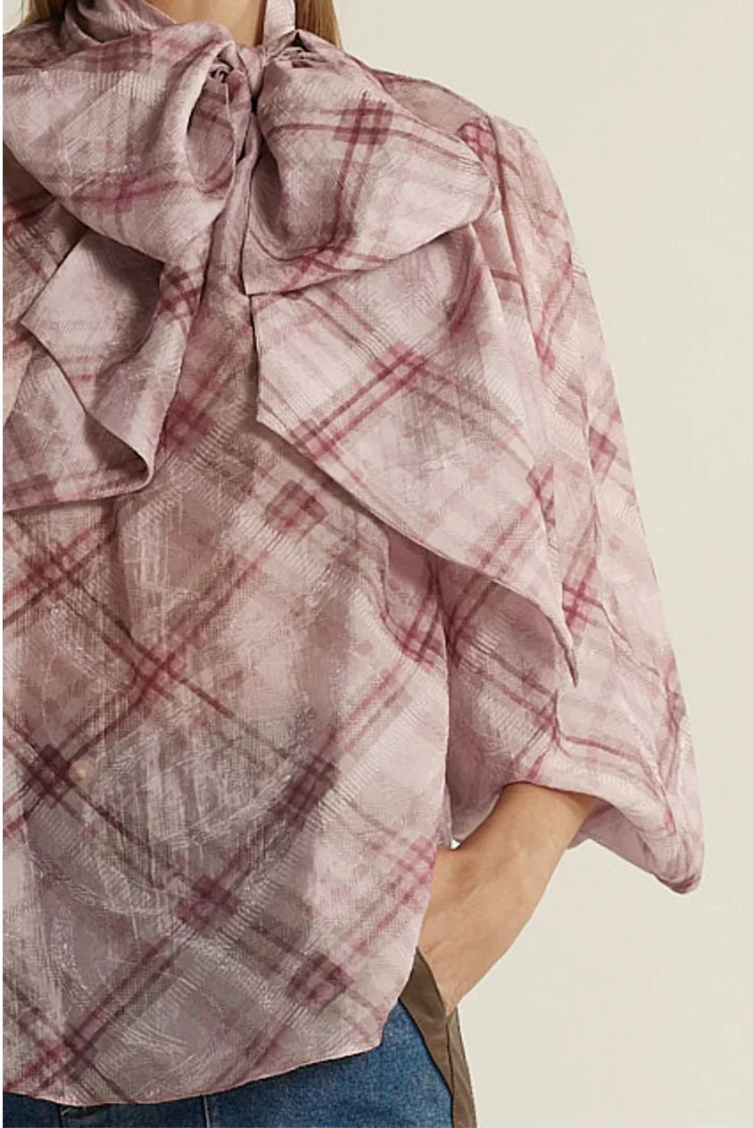 Eve Pussybow Blouse Orchid