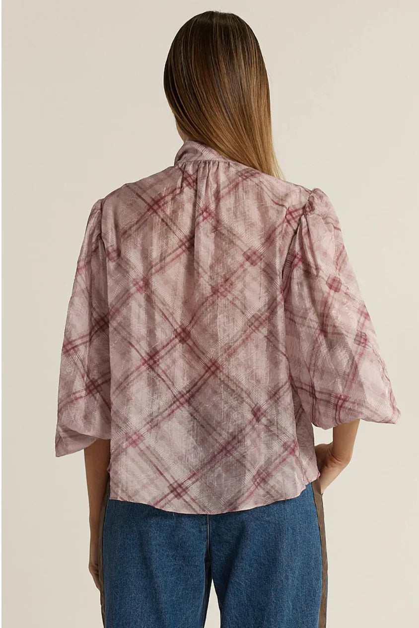 Eve Pussybow Blouse Orchid