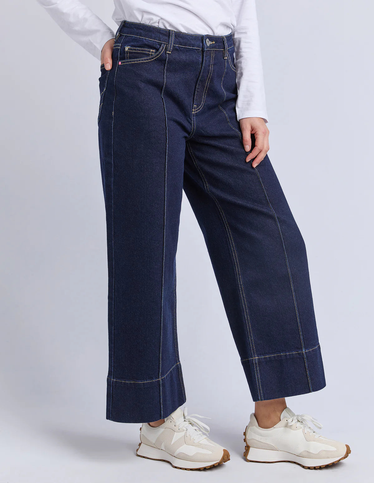 Ando Pin Tuck Jean Dark Blue Wash