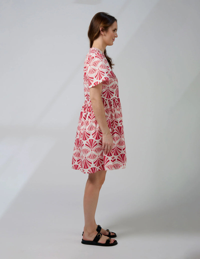 Toni Dress Sorbet in Sicily