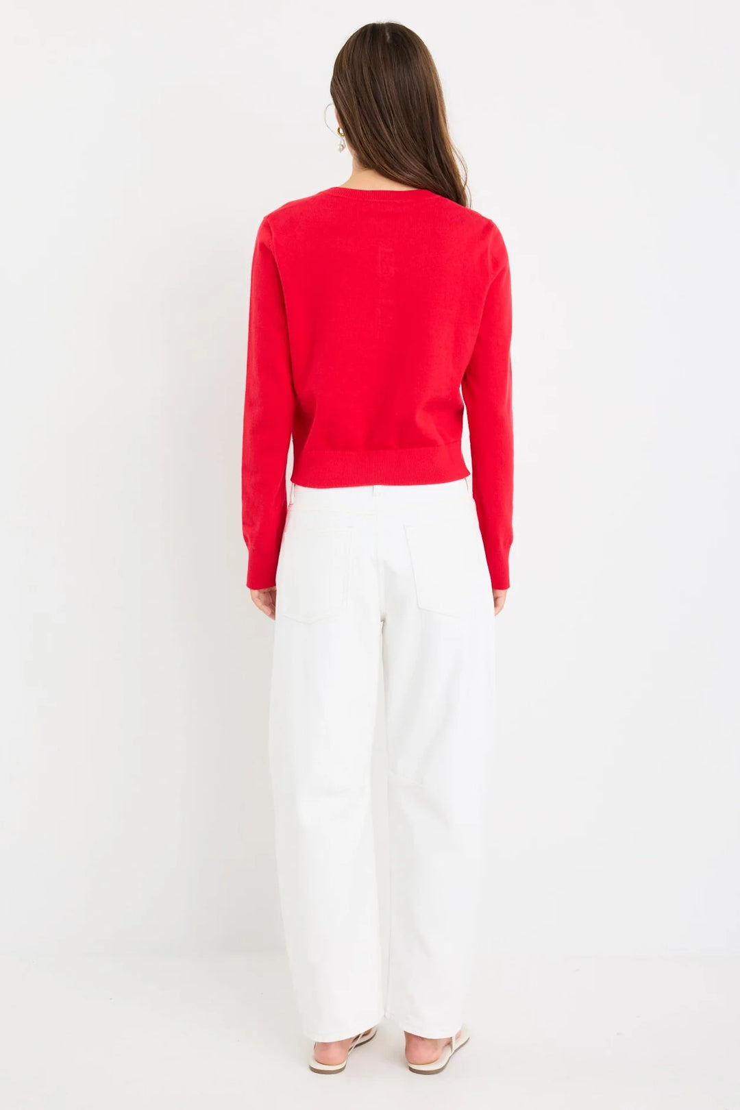 Replica Cherry Cotton Cashmere Crewneck Cardigan
