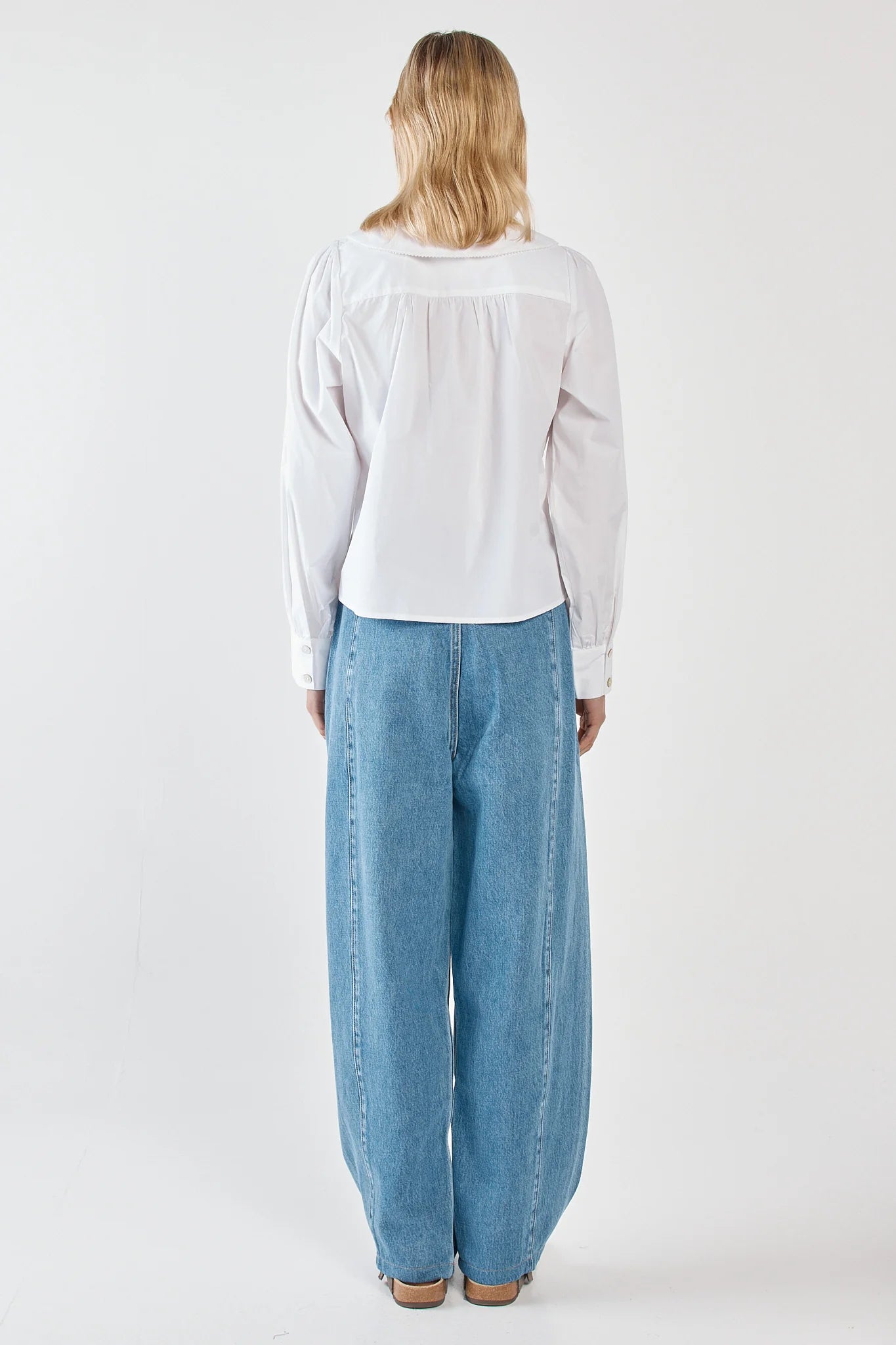 Gypsy Large Collared Shirt White