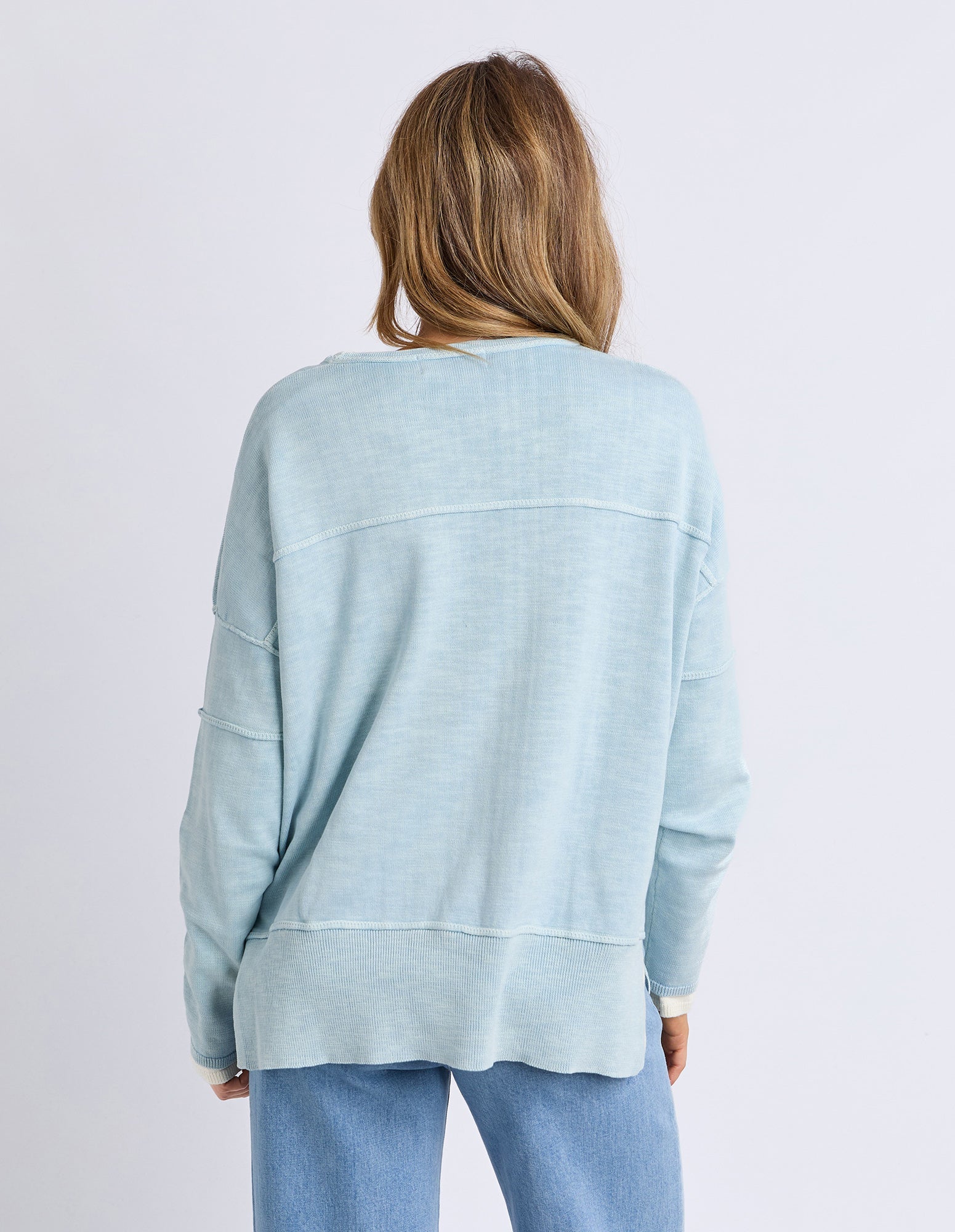 Jayne Throw On Knit Ice Blue