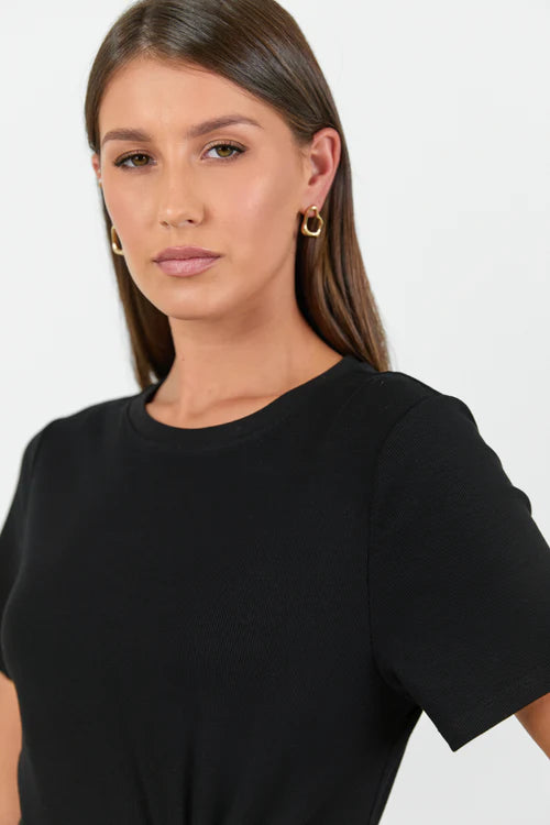 Helm Black Waist Buckle Short Sleeve Tee