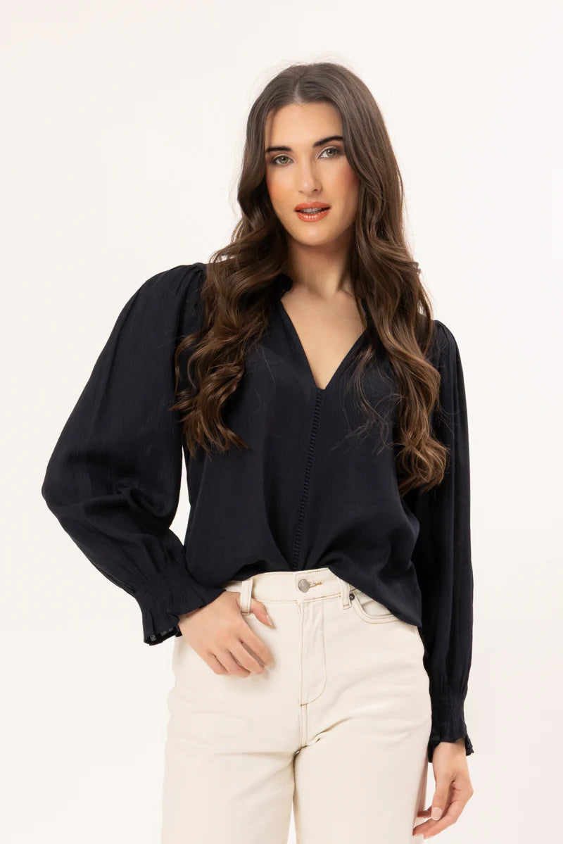 Addyson Long Sleeve Top Navy