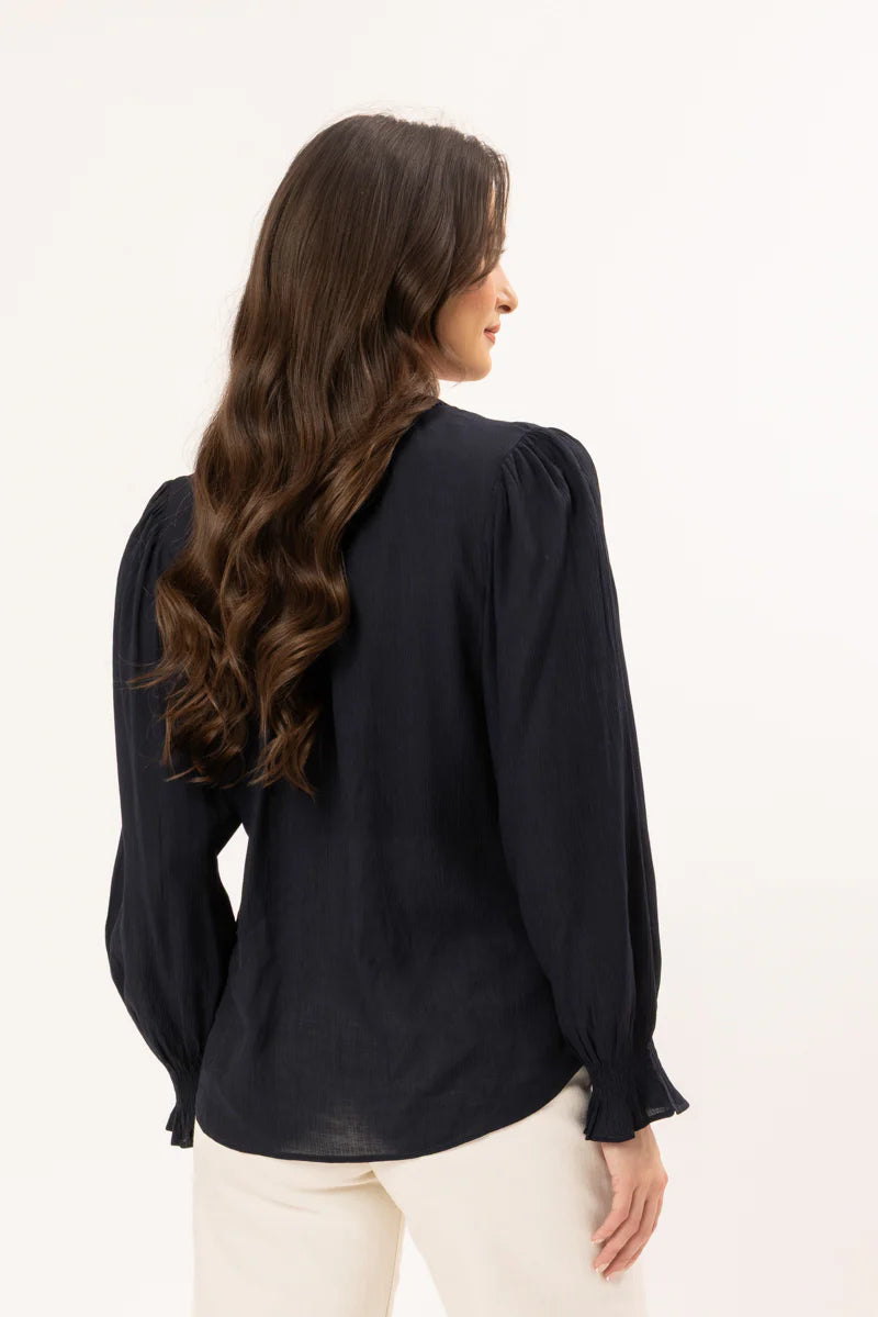 Addyson Long Sleeve Top Navy