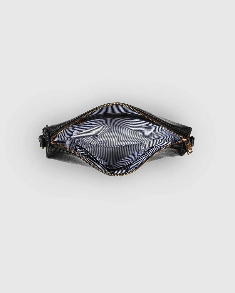 Kasey Stripe Crossbody Bag Black